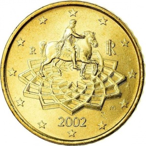 Аверс монеты Италия, 50 евроцентов, 2002-2007