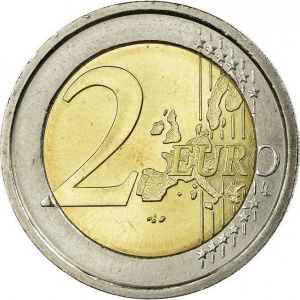 Реверс монеты Италия, 2 евро, 2005, 1 год с момента подписания европейской Конституции