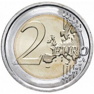 Реверс монеты Италия, 2 евро, 2019, 500 лет со дня смерти Леонардо да Винчи