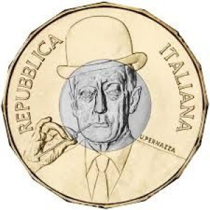 Аверс монеты Италия, 5 евро, 2017, 50 лет со дня смерти Тото