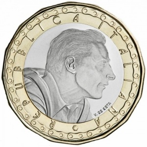 Аверс монеты Италия, 5 евро, 2019, 100 лет со дня рождения Фаусто Коппи