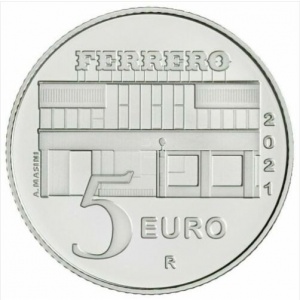 Реверс монеты Италия, 5 евро, 2021, Паста Nutella /зеленая/