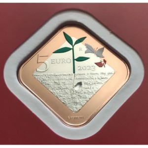 Реверс монеты Италия, 5 евро, 2023, Охрана окружающей среды в Конституции Италии