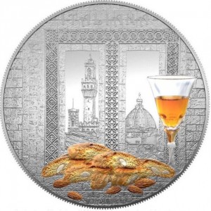 Аверс монеты Италия, 5 евро, 2024, Итальянская культура еды и вина - Винсанто и Кантуччи