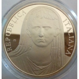 Аверс монеты Италия, 10 евро, 2014, 2000 лет со дня смерти Октавиана Августа