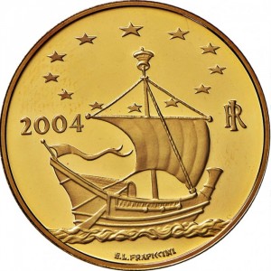 Аверс монеты Италия, 50 евро, 2004, Искусство в Европе - Дания