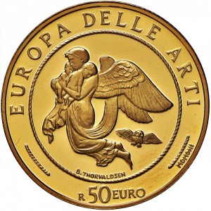 Реверс монеты Италия, 50 евро, 2004, Искусство в Европе - Дания