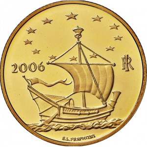 Аверс монеты Италия, 50 евро, 2006, Искусство в Европе - Греция