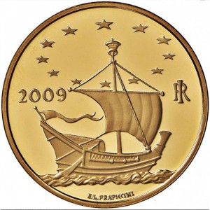 Аверс монеты Италия, 50 евро, 2009, Искусство в Европе - Испания