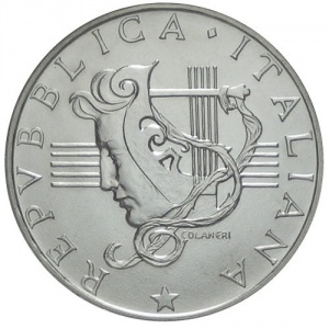 Аверс монеты Италия, 500 лир, 1985, Год музыки