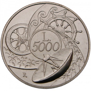 Реверс монеты Италия, 5000 лир, 1999, Миллениум - Земля