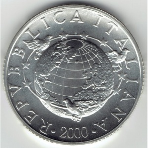 Аверс монеты Италия, 10.000 лир, 2000, Миллениум - Небо