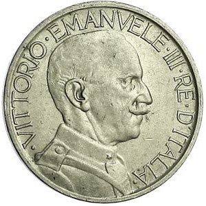Аверс монеты Италия, 2 лиры, 1923-1927