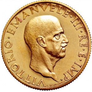 Аверс монеты Италия, 100 лир, 1937-1940