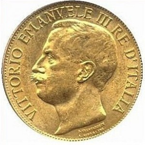 Аверс монеты Италия, 50 лир, 1911, 50 лет Королевству
