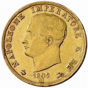 Аверс монеты Италия, 40 лир, 1807-1814
