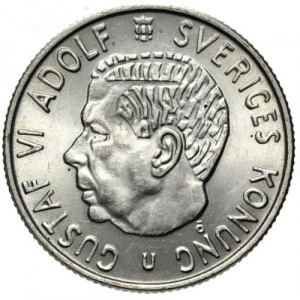 Аверс монеты Швеция, 2 кроны, 1968-1971