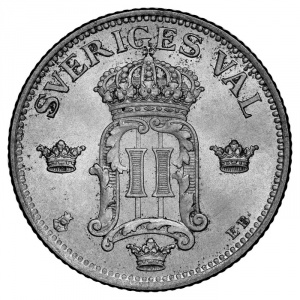 Аверс монеты Швеция, 50 эре, 1906-1907