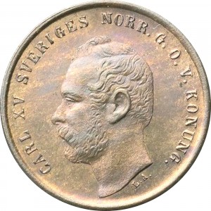 Аверс монеты Швеция, 1 эре, 1860-1872