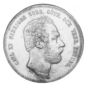 Аверс монеты Швеция, 4 риксдалер риксмюнт, 1861-1870
