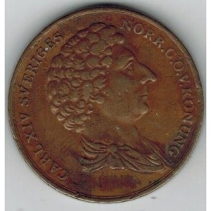 Аверс монеты Швеция, ½ скиллинга, 1832