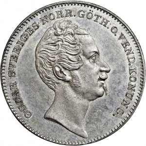 Аверс монеты Швеция, ½ риксдалера спесие, 1845-1852