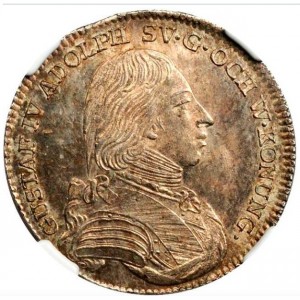 Аверс монеты Швеция, ⅓ риксдалера, 1799-1800