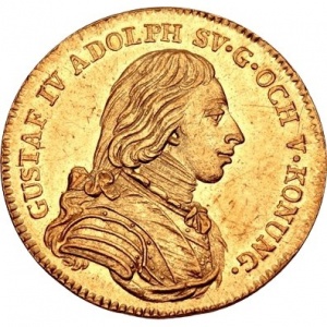 Аверс монеты Швеция, 1 дукат, 1799-1809