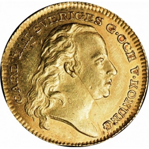Аверс монеты Швеция, 1 дукат, 1810