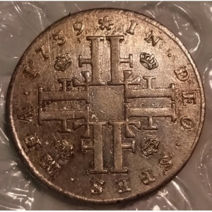Аверс монеты Швеция, 10 эре SM, 1739-1751