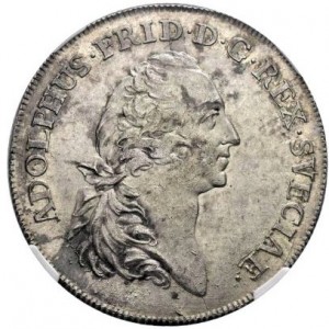 Аверс монеты Швеция, 4 марки, 1752-1755