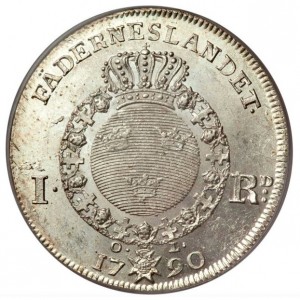 Реверс монеты Швеция, 1 риксдалер, 1779-1792