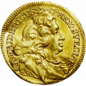 Аверс монеты Швеция, ½ дуката, 1735-1738