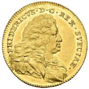 Аверс монеты Швеция, 1 дукат, 1734-1747