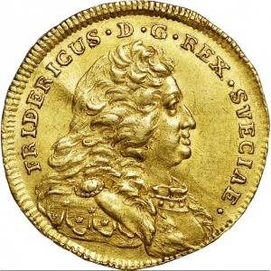 Аверс монеты Швеция, 1 дукат, 1738-1748