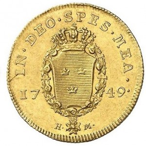 Реверс монеты Швеция, 1 дукат, 1749
