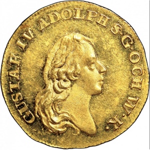 Аверс монеты Швеция, 1 дукат, 1796-1798