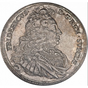 Аверс монеты Швеция, 2 риксдалера, 1723