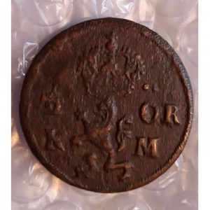 Реверс монеты Швеция, ½ эре, 1661-1664