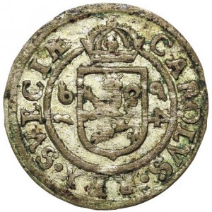 Аверс монеты Швеция, 1 эре, 1661-1664