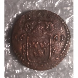 Аверс монеты Швеция, 1 эре, 1661-1664