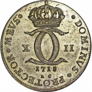 Аверс монеты Швеция, 4 каролина, 1718
