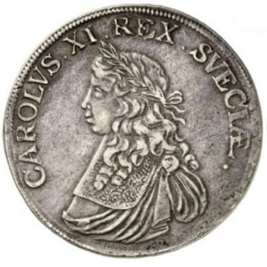 Аверс монеты Швеция, 8 марок, 1666