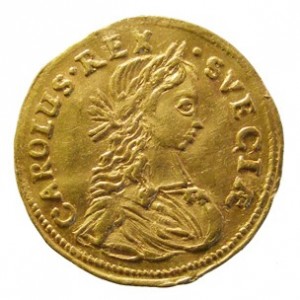 Аверс монеты Швеция, 1 дукат, 1662