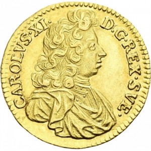 Аверс монеты Швеция, 1 дукат, 1677-1695