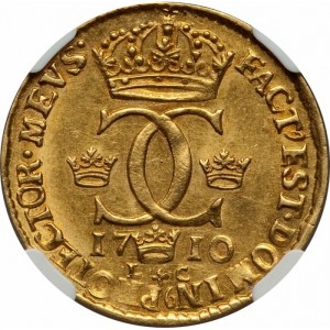 Реверс монеты Швеция, 1 дукат, 1708-1711