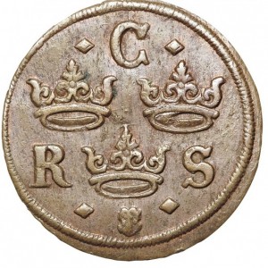Аверс монеты Швеция, ¼ эре, 1644-1654