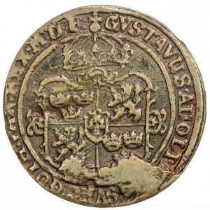 Аверс монеты Швеция, 1 эре, 1627-1628, Орел на реверсе, Ø41мм