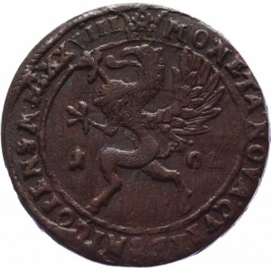 Реверс монеты Швеция, 1 эре, 1628-1629, Грифон с крыльями вверх на реверсе
