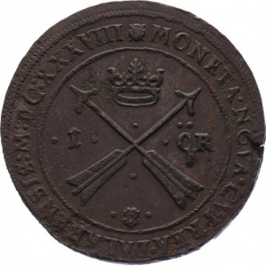 Реверс монеты Швеция, 1 эре, 1638-1641